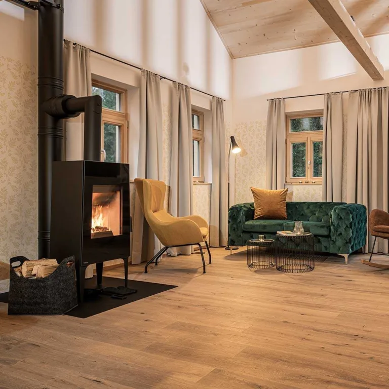 Poêle RIKA dans un intérieur moderne